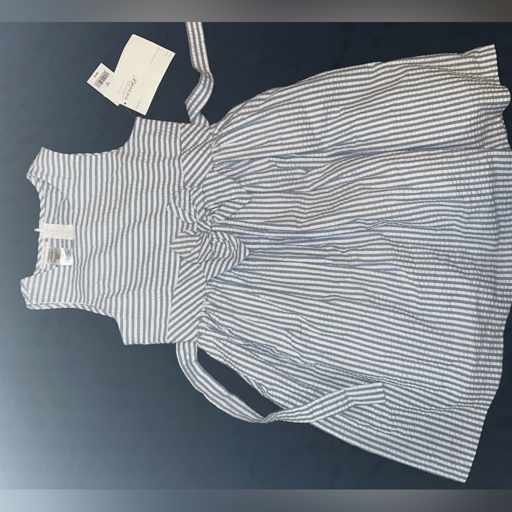 Girls Bonnie Jean - searsucker dress- size 16 NWT
